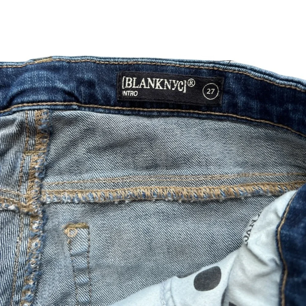 Blank NYC Intro Distressed Raw Hem Skinny Ankle Length Jeans Size 27